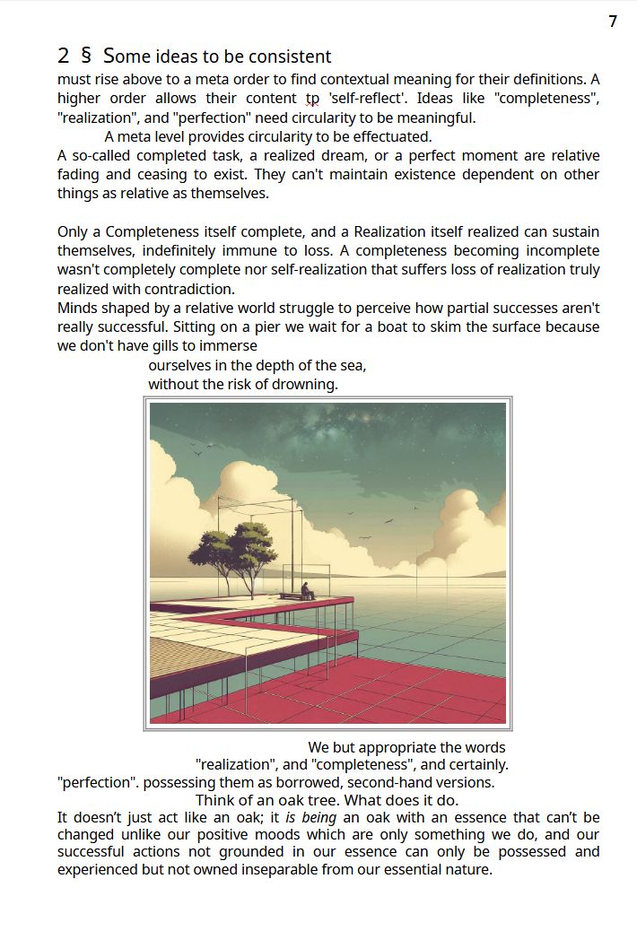 small square image in center of 9x12in page surrounded by text