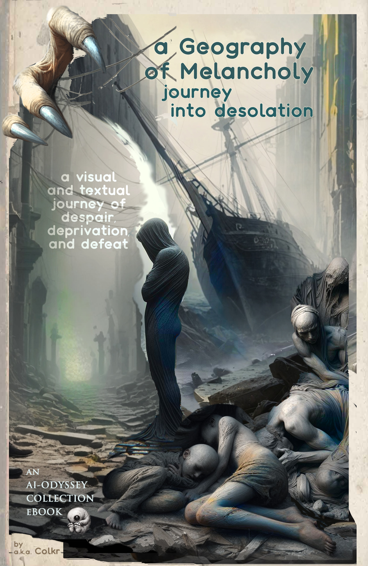 the official poster as a composite of various images from the book and one not used